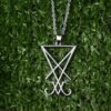 1pc Lucifer Satanic Sigil Pendant Satan Necklace Witchcraft Necklace Amulet Jewelry