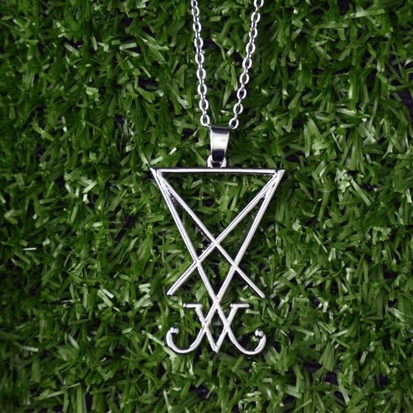 1pc Lucifer Satanic Sigil Pendant Satan Necklace Witchcraft Necklace Amulet Jewelry