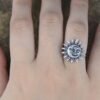 1pc Trendy Vintage Sun Moon Ring Silver Midi Finger Ring Adjustable Ring For Women Bohemian Jewelry