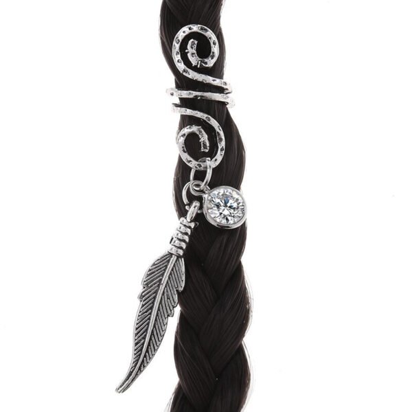 Magic Wicca~1pc Viking Spiral Hair Beads with Charms for Hair Braids for Beard Hair Beads Cubic Zircon-Series