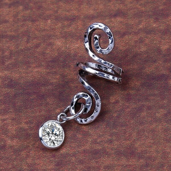 Magic Wicca~1pc Viking Spiral Hair Beads with Cubic Zircon for Hair Braids for Beard Hair Beads Cubic Zircon-Series