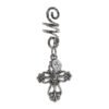 Magic Wicca~1pc Viking Spiral Hair Beads with Filigree Cross Charms for Hair Braids for Beard Hair Beads Cubic Zircon-Series