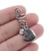 Magic Wicca~1pc Viking Spiral Hair Beads with Love Mom Charms for Hair Braids for Beard Hair Beads Cubic Zircon-Series