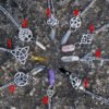 1pc Vintage 9Type Celtics Knot Wiccan Pentagram Star Life Tree Octopus Pendant Necklace Crystal Quartz Stone  Men