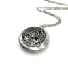 1pcs DIY Celtics Locket Necklace Classic Antique Silver Photo Locket Pendant Necklace With Chain Round Locket 25mm XSH-43