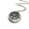 1pcs DIY Celtics Locket Necklace Classic Antique Silver Photo Locket Pendant Necklace With Chain Round Locket 25mm XSH-43
