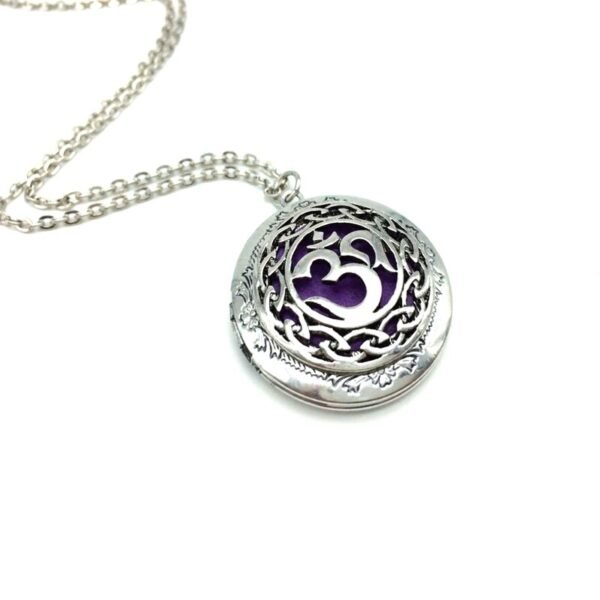 1pcs DIY vintage moola mantra photo locket pendant antique silver round photo locket necklace with chain XSH-42