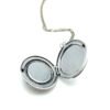 1pcs DIY vintage moola mantra photo locket pendant antique silver round photo locket necklace with chain XSH-42