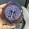 1pcs Placemat Natural Purple Agate Slice Stones Quartz Divination Energy Stones For Luck Chakra Mat Drink Cap Coaster - Stones