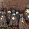 1pcs  Wicca branch diy crystal pendant witch accessories mini broom moon sun pendant car pendant jewelry pendant gothic gift