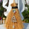 1pcs Wicca three-phase moon branch crystal pendant witch accessories broom moon sun pendant car pendant jewelry pendant gothic