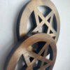 1pcs Wood pentagram altar props Ritual Divination Wicca witchcraft supplies for altar table Decorations  Coaster Astrology Tool