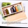 Magicun Stone~1set Wooden box gift box High quality Decorative Natural Hand Carved crystal points quartz wand pillar for sale healing Wand