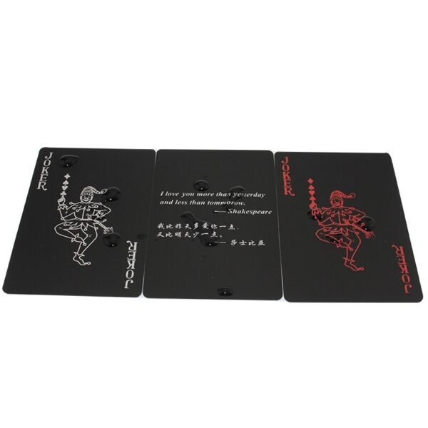 2017 NEW Design Frosted Waterproof PVC Poker Playing Cards High Quality Collection Board Game Gift Black Durable Magic Poker   Game related