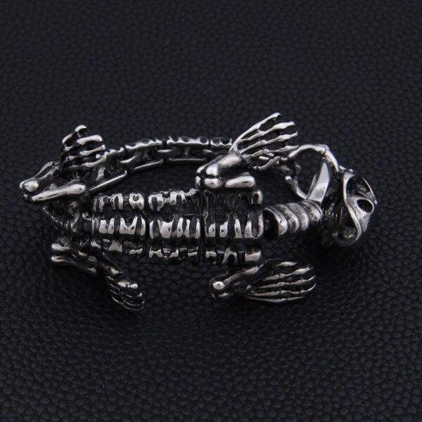 Magicun Viking~2018 New Hyperbole Spring-Clasps Stainless Steel Alien Cuff Bracelets as men gift