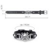 Skeleton Skull Star Eye Punk Gothic Rock Leather Belt Buckle  Bracelets