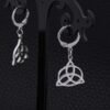 Magicun Viking~2018 new stainless steel Celtic knot Earrings for women 2pcs/set