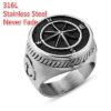 Magic Ring~2019 Ins Trendy Vintage Viking Anchor Hip Hop Punk Rock Compass Silver Ring for Men Women Luxury Naval Knight Rings Male Jewelry