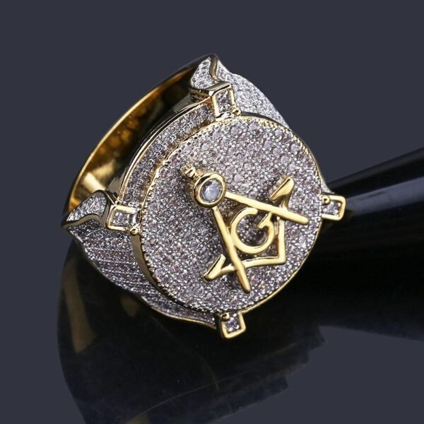 Magic Ring~2019 New Full Zircon AG Masonic Male Finger Rings Europe Fashion Hip Hop Shiny Men Signet Rings Anel Jewelry