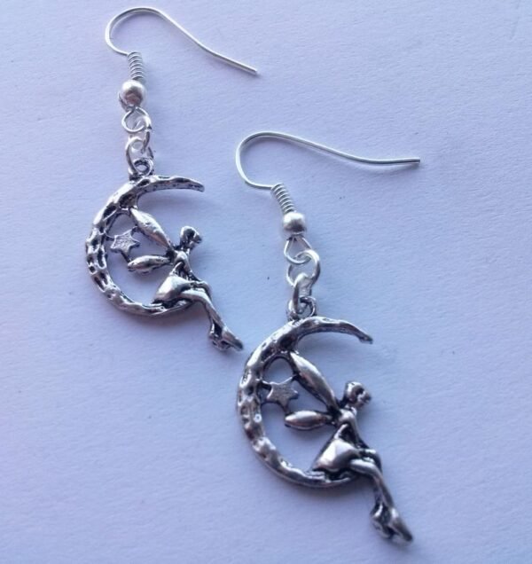 Moon Fairy Earrings,Moon,Celestial,Fairies,Faeries,Dangling Handmade Jewelry Handmade Jewellery korean