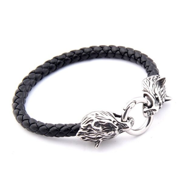 Magicun Viking~2019 new arrival Stainless steel Nordic Odin Wolf bracelet adjustable Viking Bracelet men wristband cuff bracelet for women