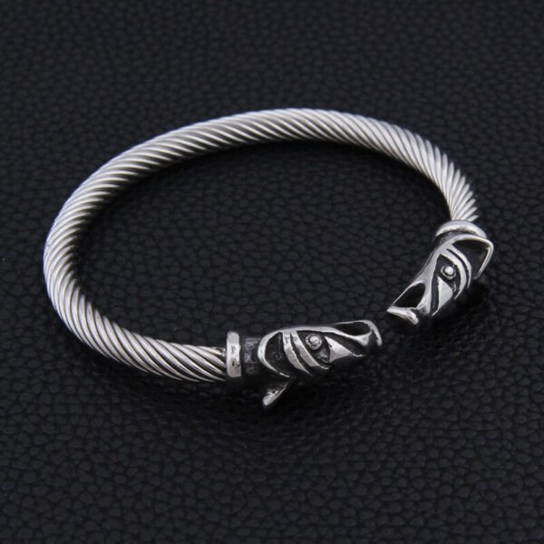 Magicun Viking~2019 new arrival Stainless steel Nordic Viking Raven bracelet adjustable never lose color men jewelry
