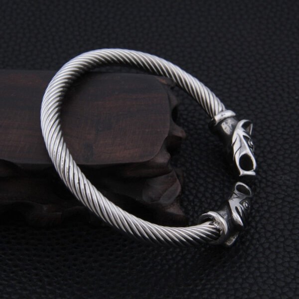 Magicun Viking~2019 new arrival Stainless steel Nordic Viking Raven bracelet adjustable never lose color men jewelry