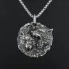 New 2 Lion Pendant  Punk Animal Stainless Steel Necklace
