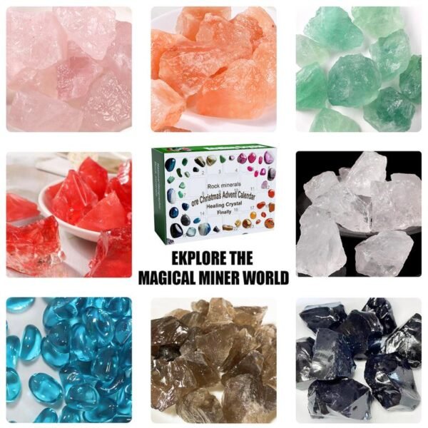 2023 Ore Christmas Advent Calendar Gems Ore Collection Toys Home Decor Rocks Minerals & Fossils Advent Calendar Toys For Kids - Advent Calendars