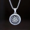 New  Stainless Steel Fashionable Necklace Pendant Viking Compass Odin Norse Men's Necklace Pendant Trend Jewelry Gift