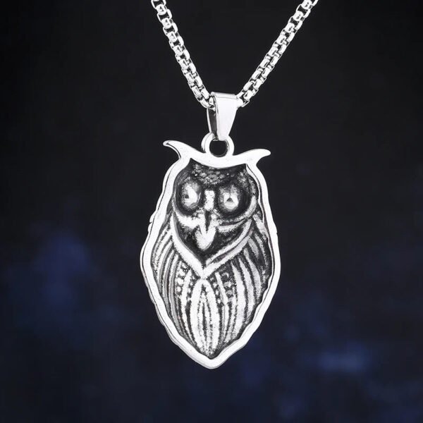 Stainless Steel Ol Pendant With Red Eye Zircon Necklace  Fashion Jewelry Chain Accessories For Teens