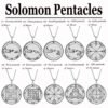 Silver Color 44 Solomon Pentacles Seal of Jupiter Mars Mercury Moon Saturn Sun Venus Talisman Pendant Stainless Steel Necklace