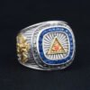 The Eye Of Providence All Seeing Eyes Annuit Cœptis Novus Ordo Seclorum Masonic Sterling Silver Ring