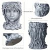 Head Planter Goddess Statue Planter Decorative Portrait Planter Indoor Outdoor Flower Vase Container