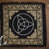 24"x24" Altar Tarot Cloth Board game tarot cards table cloth  Wicca table cover blanket tablecloth Black gold sliver