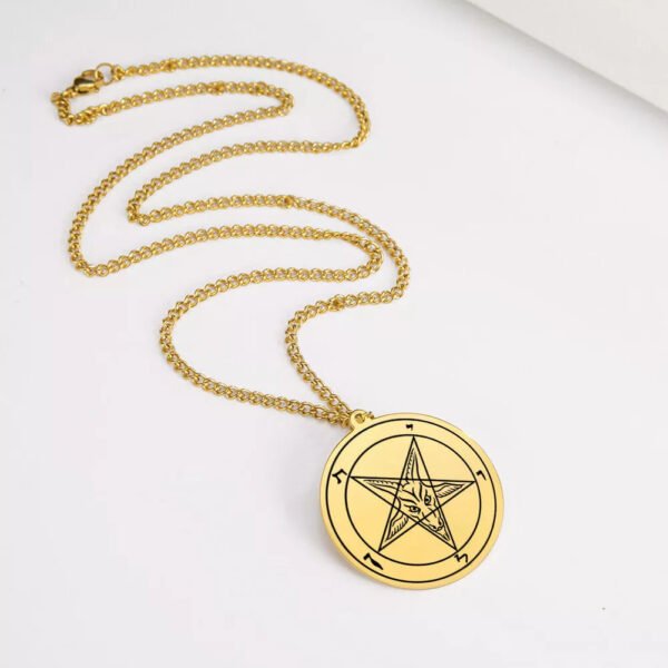 Men's Vintage Pentagram Baphomet GOAT Sigil Pendant Necklace Wiccan Jewelry Gift
