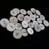 25Pcs Natural Wood Runes Stones Wood Chakras Mysticism supplies for Divination Rune Kit  Round Altar Occultism Props Pendant Tarot &Divination