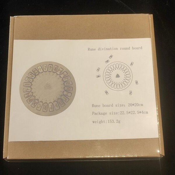 25Pcs Wood Runes Set Rune Board Kit Round Wooden Tile Divination Occultism Fortune-telling  Witchcraft Supplies for Altar WICCA Tarot &Divination