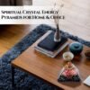Crystal Orgone Pyramid – Orgonite Energy Generator with Copper-Wrapped Quartz and Shungite Crystals for Positive Energy
