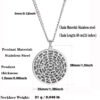 Kabbalah 72 names of God Jewish art Amulet Laser Cut Talisman Stainless Steel Pendant Necklace