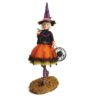 Halloween Witch Statue Hand Painted Figurine Mini Toy Crafts Creative Desktop Ornament for Home Living Room Bedroom Decoration