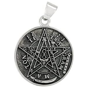 2965f362661395191991326983e93f8a Sterling Silver Tetragrammaton Pentagram Pentacle Pendant