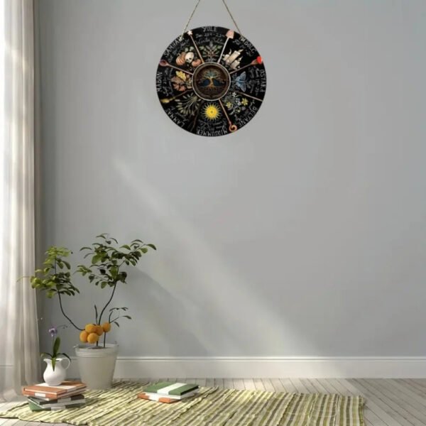 Magical Witchcraft Tree Wheel of the year Wooden Door Sign