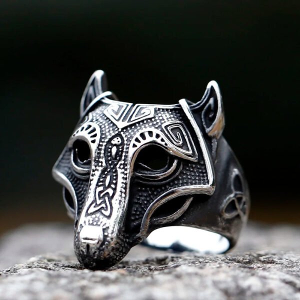 Viking wolf Ring Punk animal Ring Fancy Halloween Jewelry