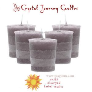 Magic Candle~Set of 5 "Power" Herbal Magic Reiki Charged Essential Oils Votive Candles