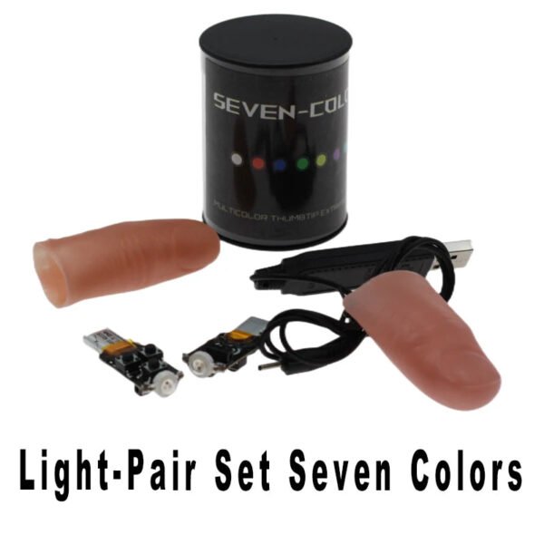 Illuminate Your Magic: Premium Professional Light-Pair Set - Seven Vibrant Colors! Experience the Magic of Stage with These Super Light Thumbs Tips!