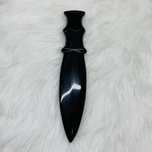 Obsidian Knife –  Black Obsidian Crystals