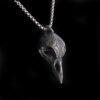 Retro Nordic Style Crow Skull Pendant Animal Bird Necklace for Men Personalized Jewelry Lucky Amulet Gift