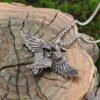Retro Gothic Mystical Angel Wings Pendant Necklace