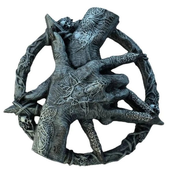Baphomet Pentagram Claw Statue Ornament Baphomet Hand Free Standing Plaque Devil Hand Sculpture Decorations